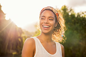 Smiling woman with healthy, bright teeth from general dentistry services at Lakewood Dental Arts in Lakewood, CA