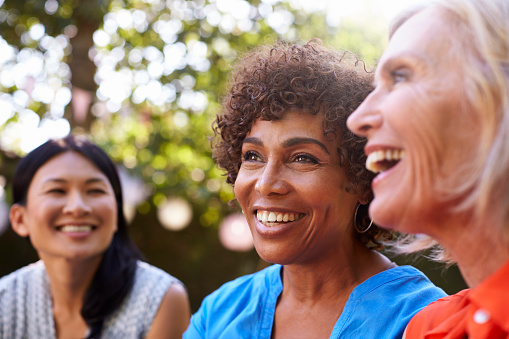 Three female patients of Lakewood Dental Arts laughing in Lakewood, CA